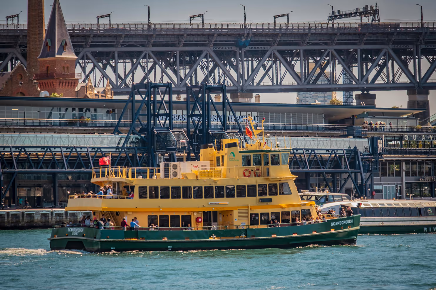Boat on the water with tourist on it